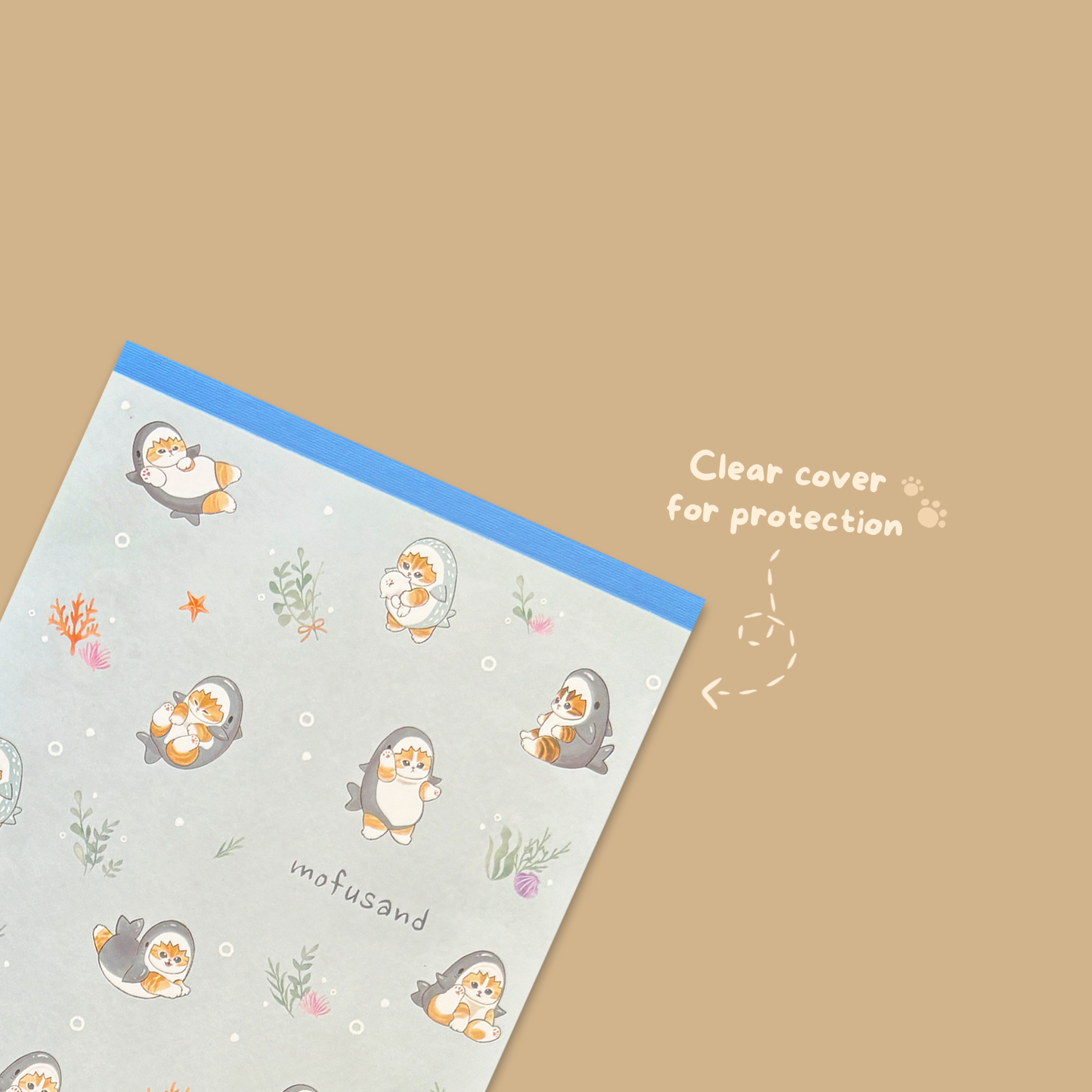 Mofusand A6 Memo Pad - Shark Nyan