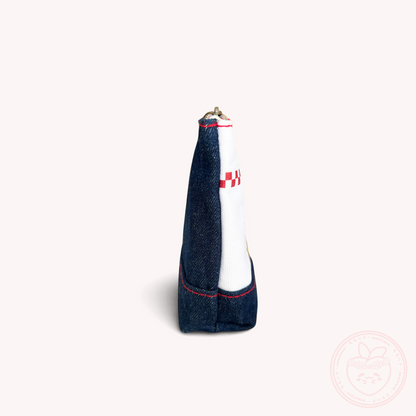 Mofusand Denim Flat Pouch - Burger Nyan