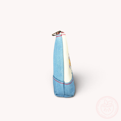 Mofusand Denim Flat Pouch - Cream Soda Nyan