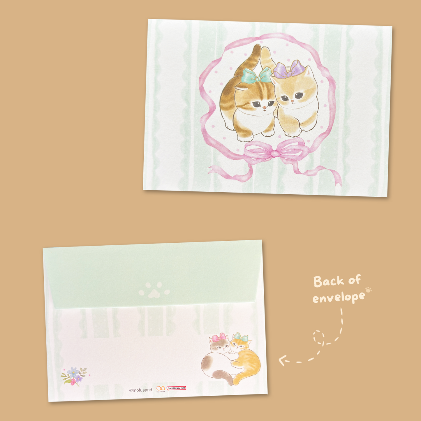 Mofusand Die-cut Mini Letter Set - Ribbon