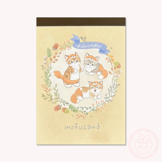 Mofusand Mini Memo Pad - Fox Nyan
