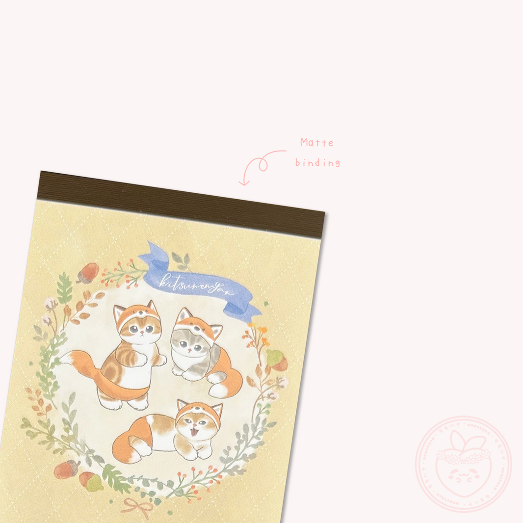 Mofusand Mini Memo Pad - Fox Nyan