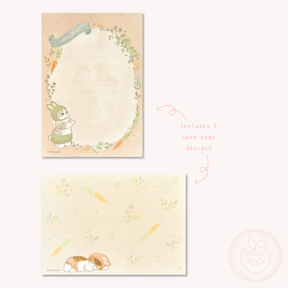 Mofusand Mini Memo Pad - Rabbit Nyan