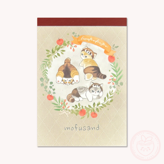 Mofusand Mini Memo Pad - Red Panda Nyan