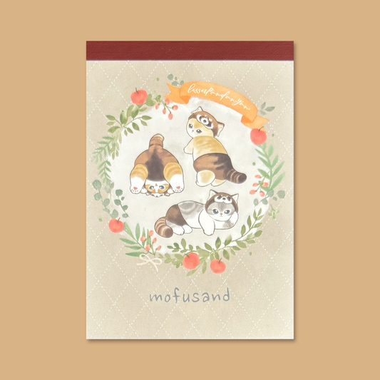 Mofusand Mini Memo Pad - Red Panda Nyan