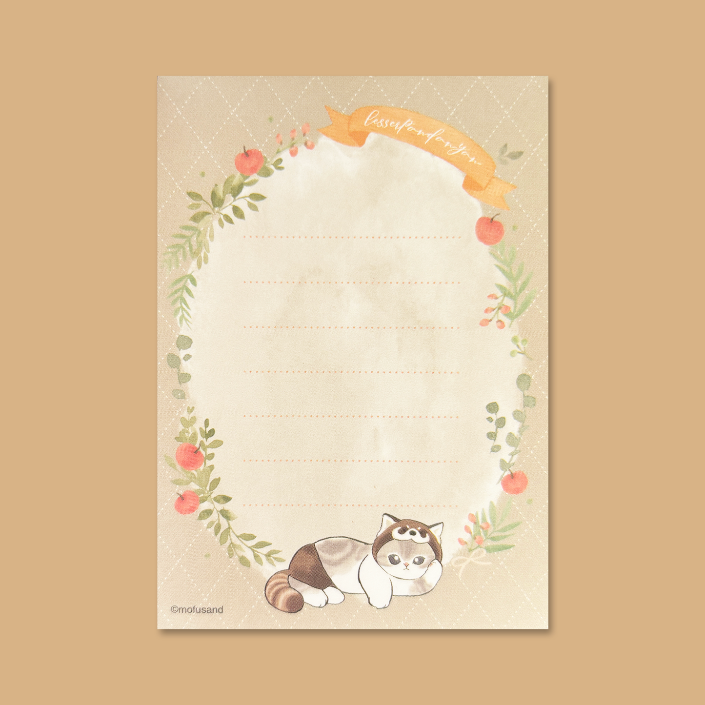 Mofusand Mini Memo Pad - Red Panda Nyan