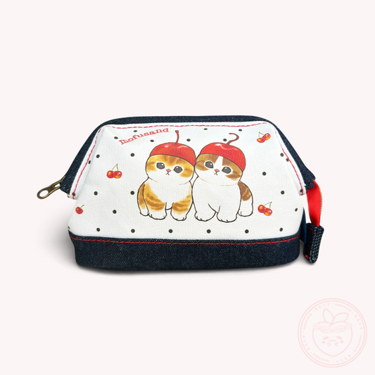 Mofusand Denim Pouch - Cherry Nyan