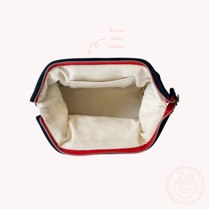 Mofusand Denim Pouch - Cherry Nyan
