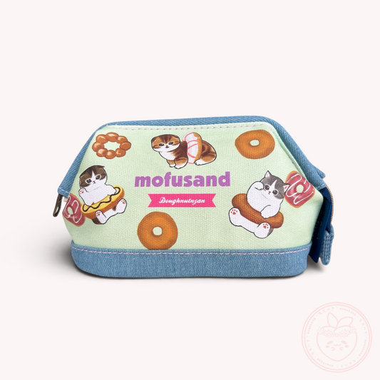 Mofusand Denim Pouch - Doughnut Nyan