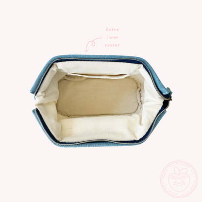 Mofusand Denim Pouch - Doughnut Nyan
