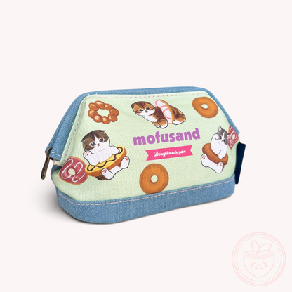 Mofusand Denim Pouch - Doughnut Nyan