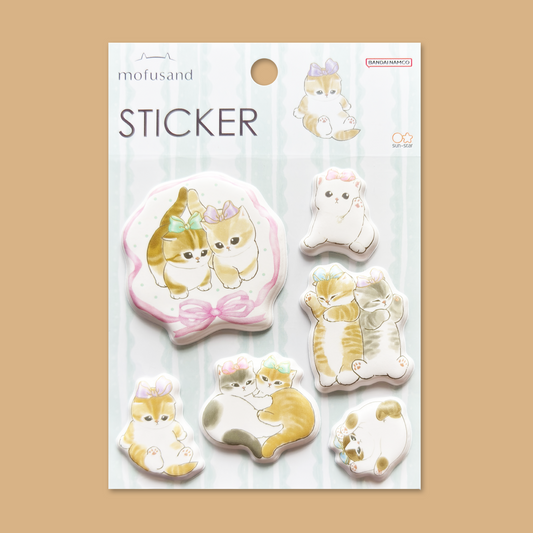 Mofusand Squishy Sticker Sheet - Ribbon