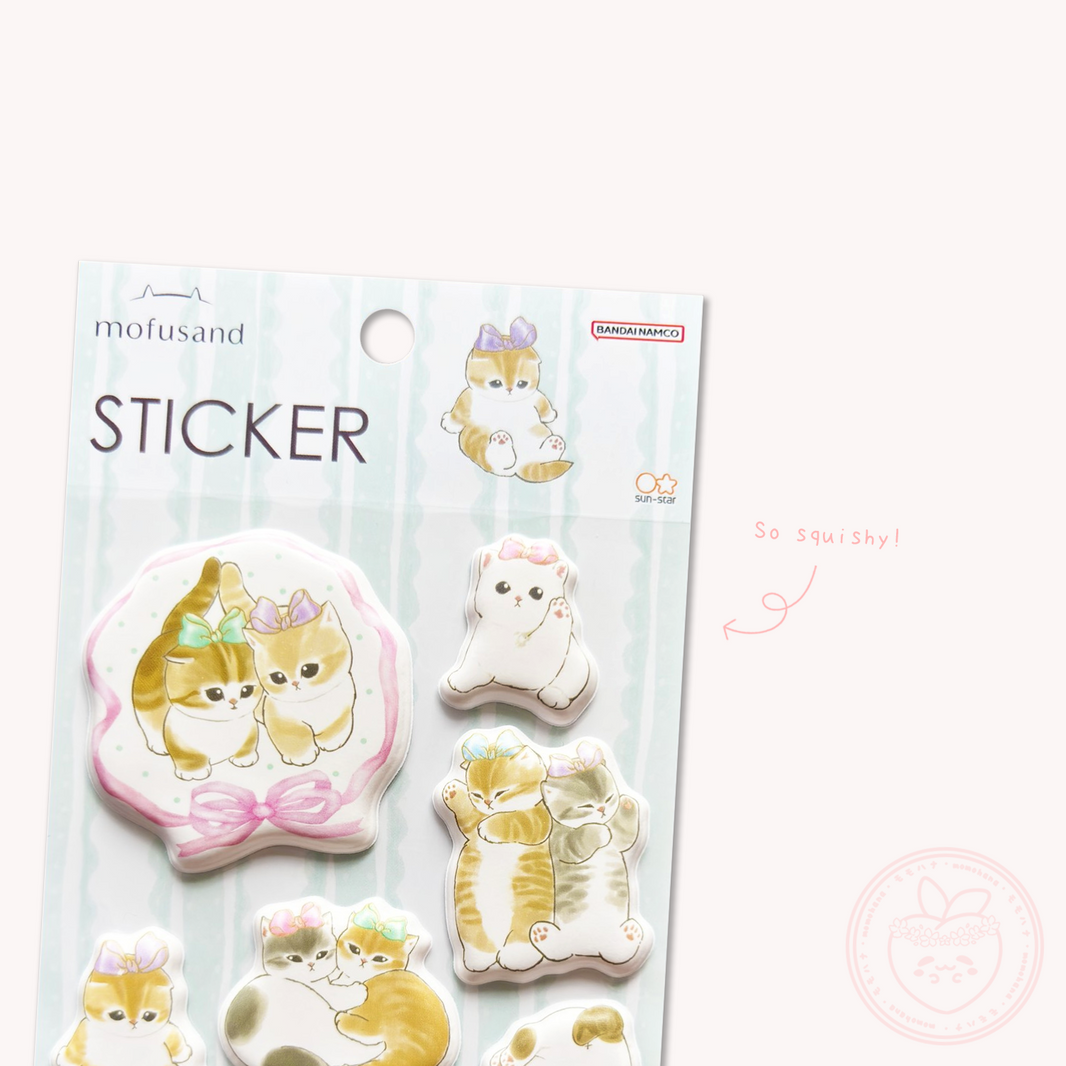 Mofusand Squishy Sticker Sheet - Ribbon