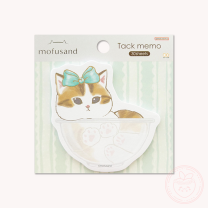Mofusand Die-cut Sticky Notepad - Ribbon