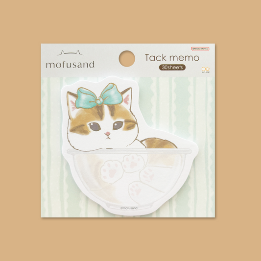 Mofusand Die-cut Sticky Notepad - Ribbon