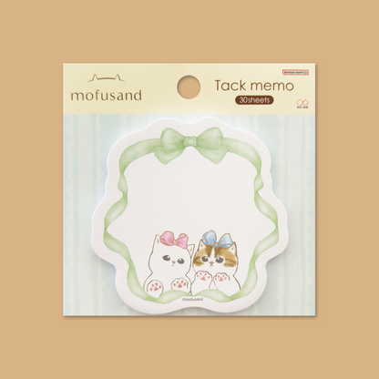 Mofusand Die-cut Sticky Notepad - Ribbon