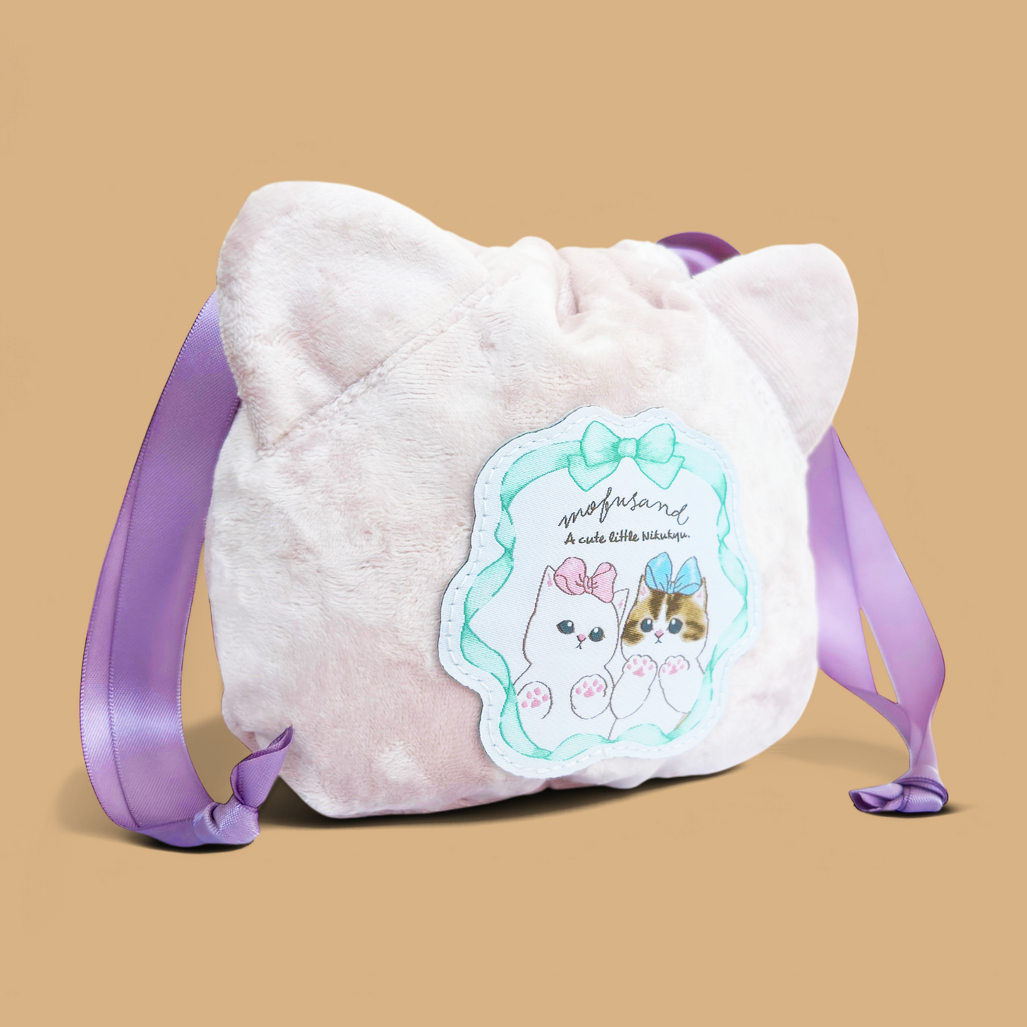 Mofusand Velvet Drawstring Pouch - Nikukyu