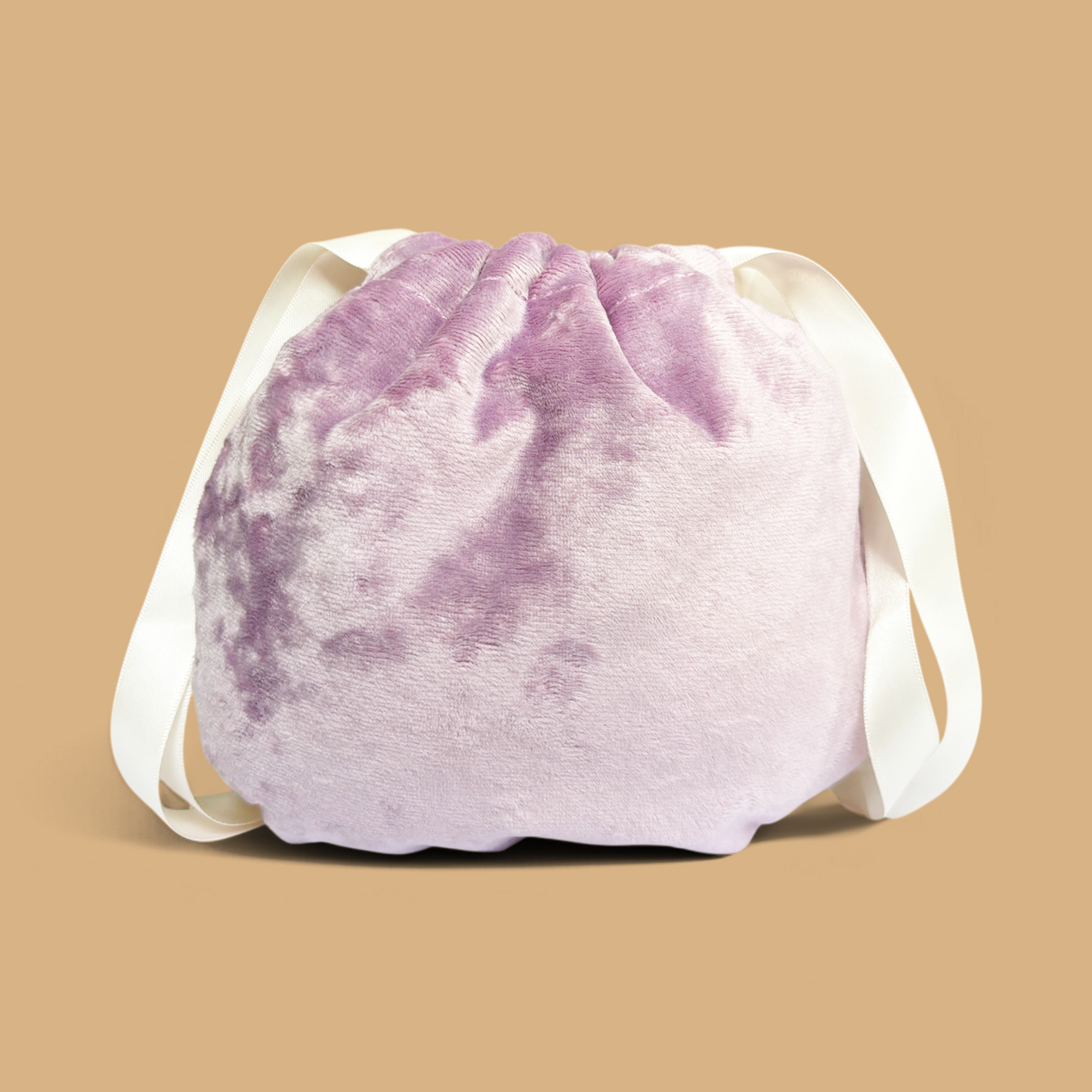 Mofusand Velvet Drawstring Pouch - Ribbon
