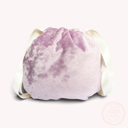 Mofusand Velvet Drawstring Pouch - Ribbon