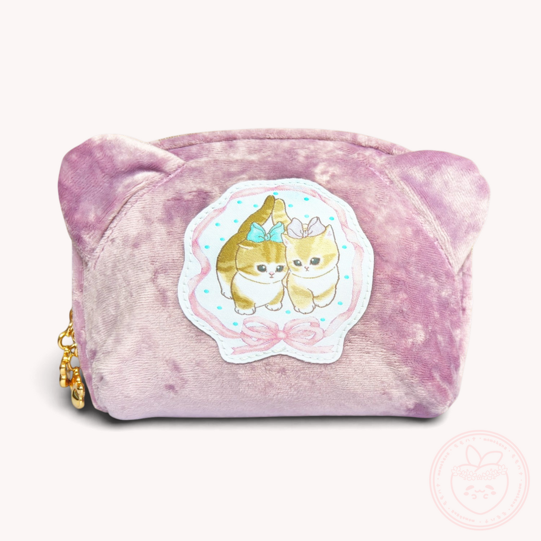 Mofusand Velvet Pouch - Ribbon