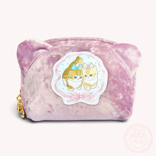 Mofusand Velvet Pouch - Ribbon