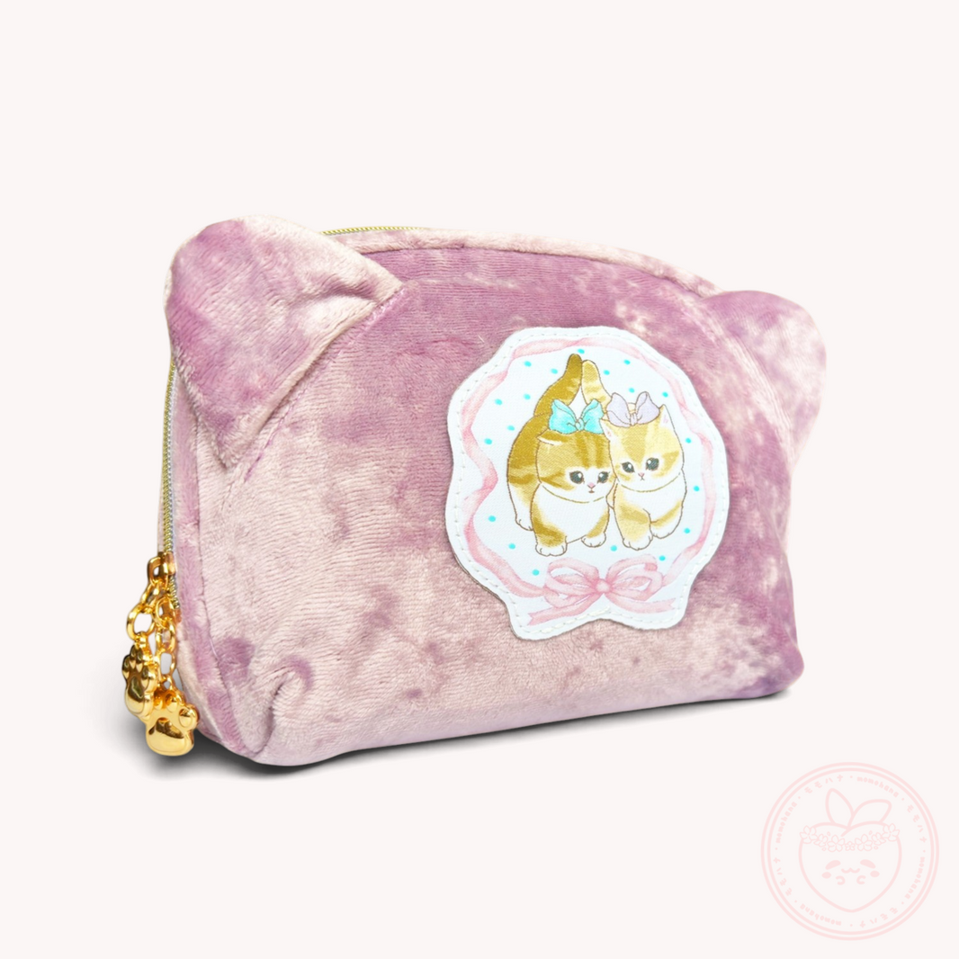 Mofusand Velvet Pouch - Ribbon