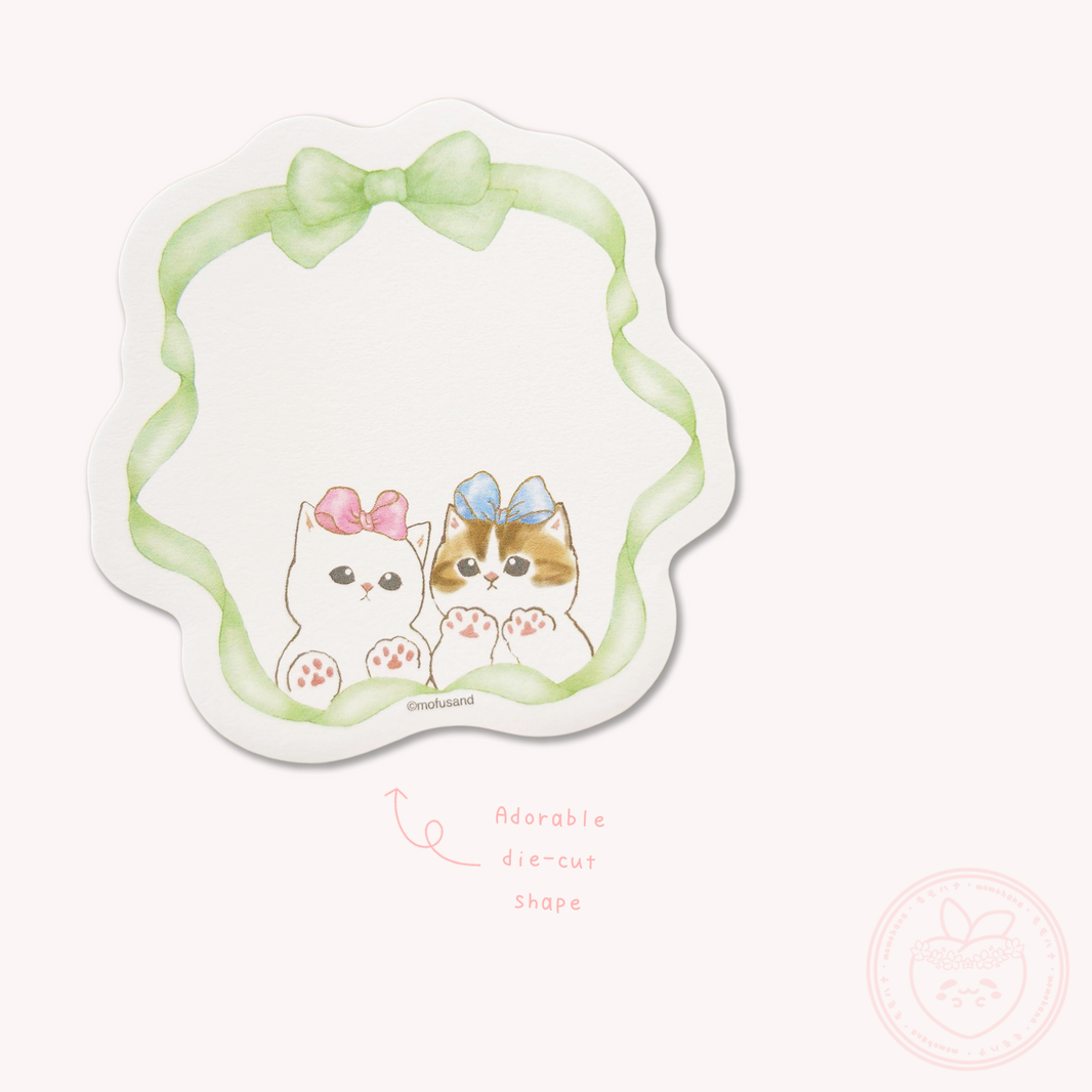 Mofusand Die-cut Sticky Notepad - Ribbon