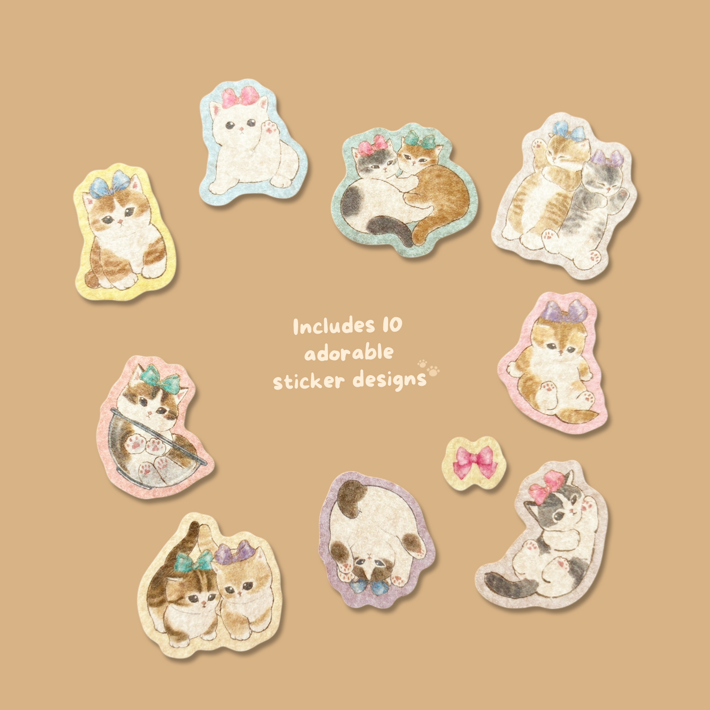 Mofusand Sticker Roll Box - Ribbon