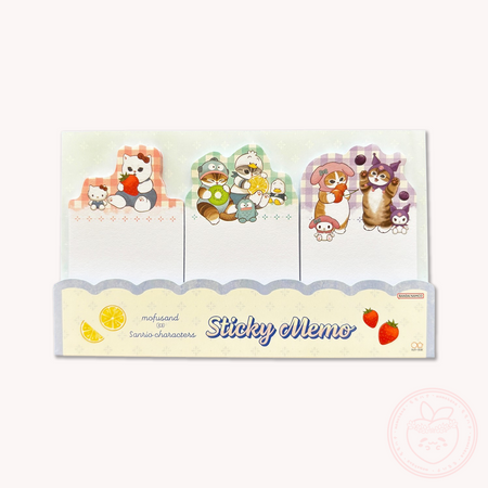 Mofusand x Sanrio Die-cut Sticky Notes - Check