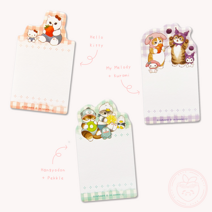 Mofusand x Sanrio Die-cut Sticky Notes - Check