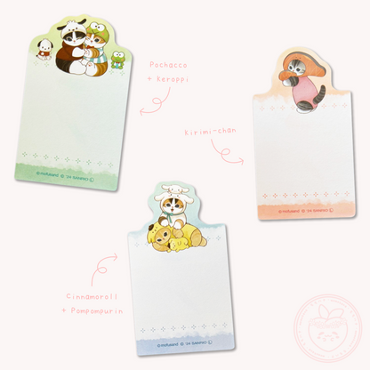 Mofusand x Sanrio Die-cut Sticky Notes - Pastel
