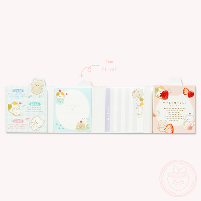 Mogunyan 'Sky Jelly' & 'Strawberry Parfait' Flip-Flap Memo