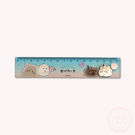 Obakenu 15cm Ruler - Cat Meeting