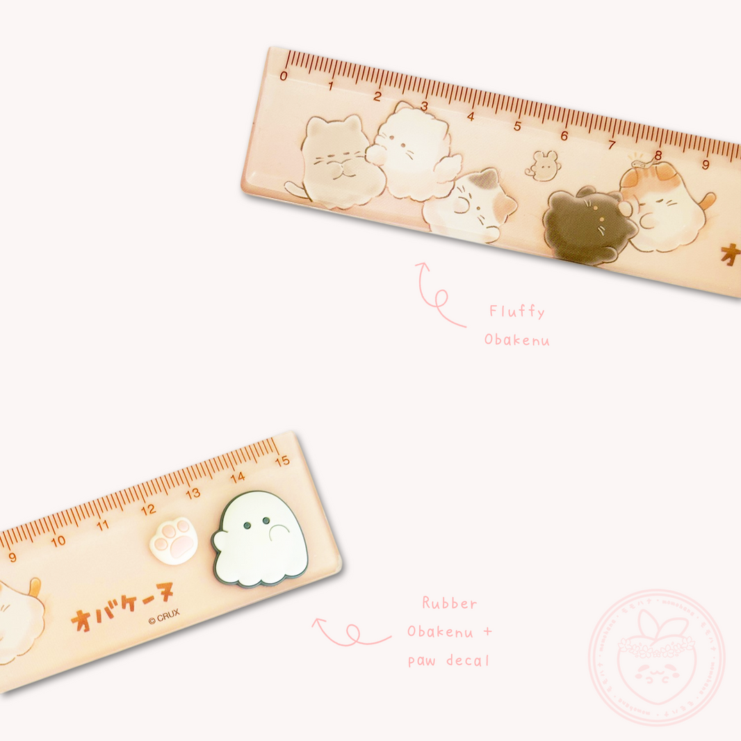 Obakenu 15cm Ruler - Fluffy