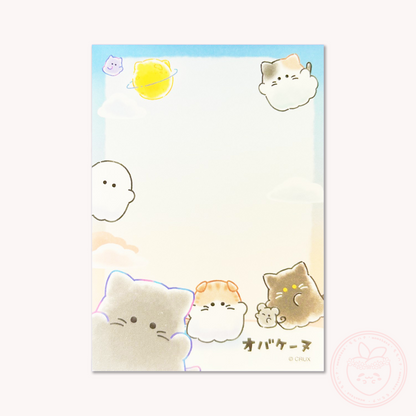 Obakenu Mini Memo Pad - Cat Meeting
