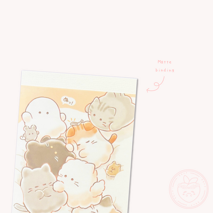 Obakenu Mini Memo Pad - Fluffy