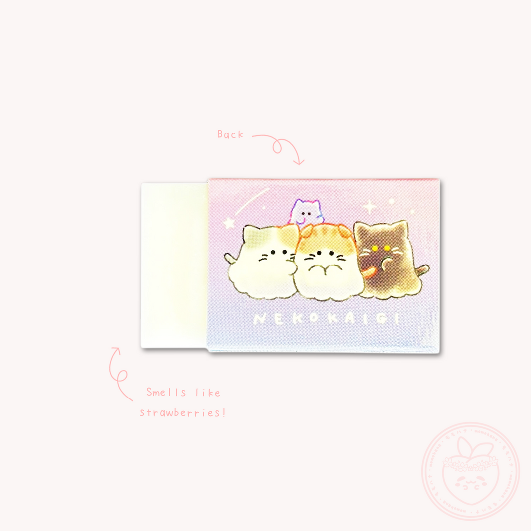Obakenu Scented Eraser - Cat Meeting
