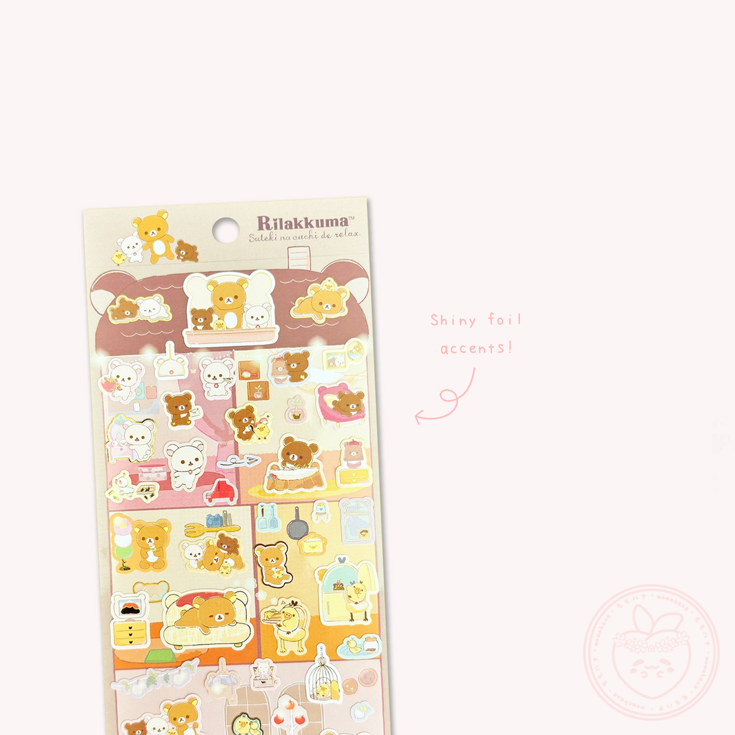 Rilakkuma 'A Wonderful House' Sticker Sheet