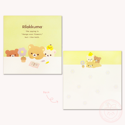 Rilakkuma 'Basic Rilakkuma Flower' Square Memo