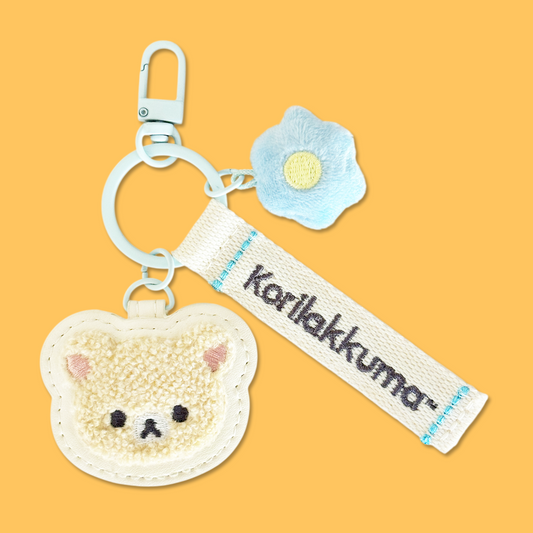 Rilakkuma 'Basic Rilakkuma Flower' Patch Keyring - Korilakkuma
