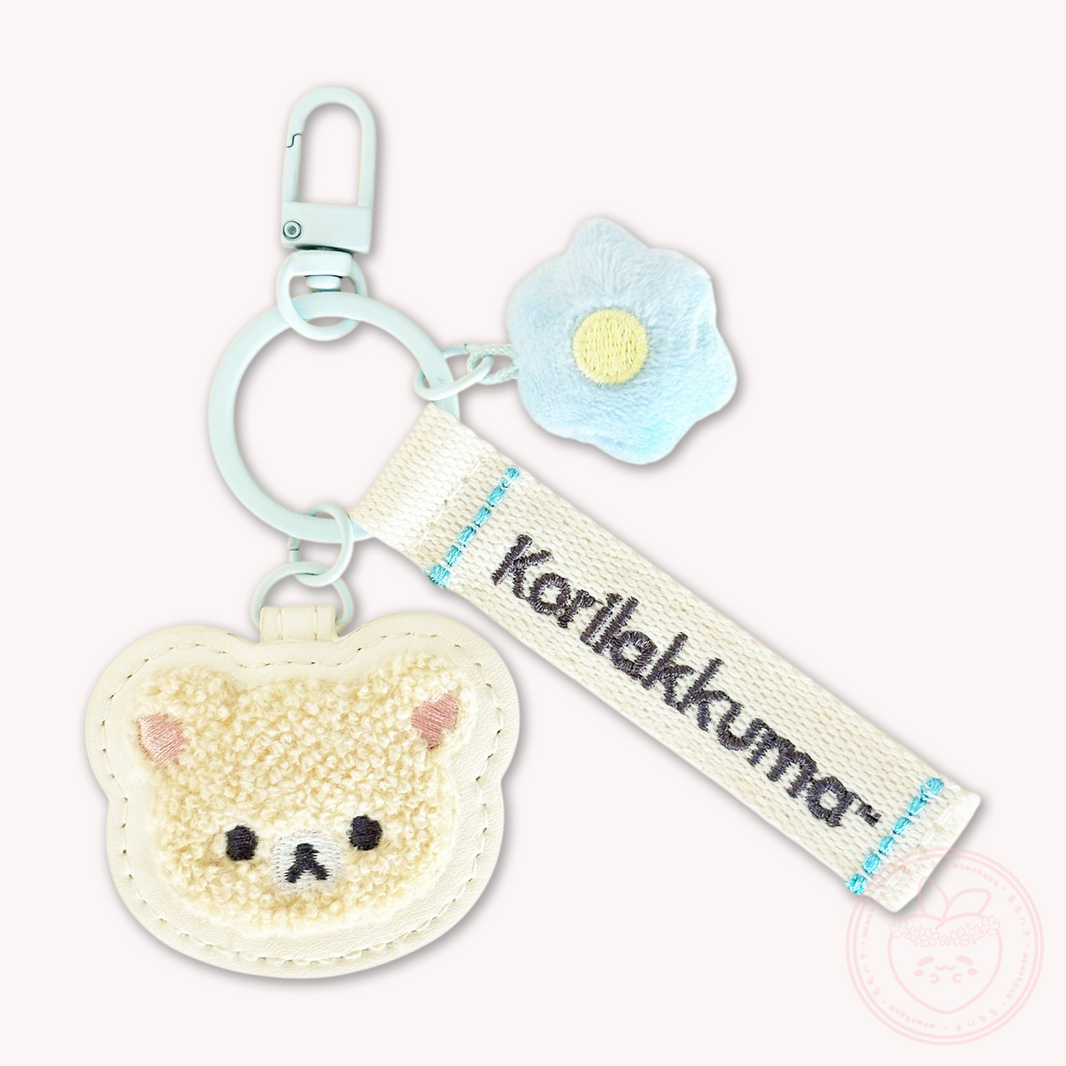 Rilakkuma 'Basic Rilakkuma Flower' Patch Keyring - Korilakkuma
