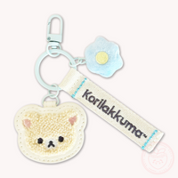 Rilakkuma 'Basic Rilakkuma Flower' Patch Keyring - Korilakkuma