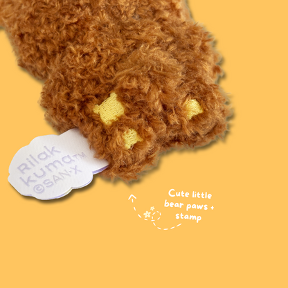 Rilakkuma 'Basic Rilakkuma Flower' Plush Keyring - Chairoikoguma