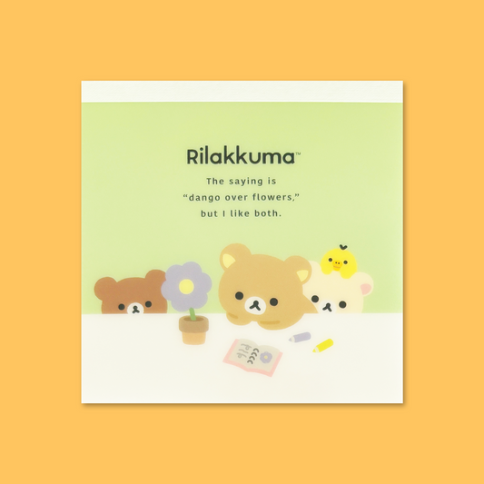 Rilakkuma 'Basic Rilakkuma Flower' Square Memo