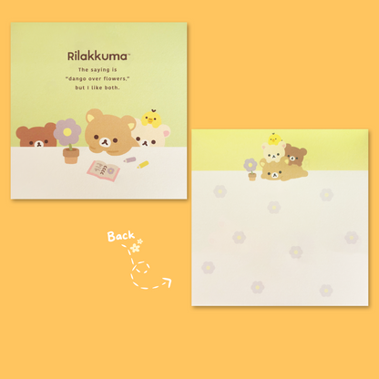 Rilakkuma 'Basic Rilakkuma Flower' Square Memo