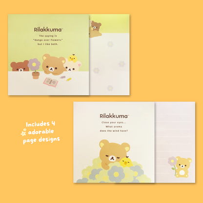 Rilakkuma 'Basic Rilakkuma Flower' Square Memo