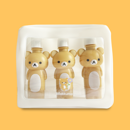 Rilakkuma 'Basic Rilakkuma Flower' Travel Bottle Set - Rilakkuma