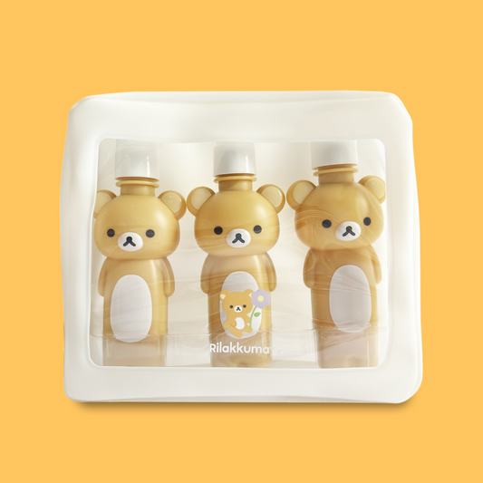 Rilakkuma 'Basic Rilakkuma Flower' Travel Bottle Set - Rilakkuma