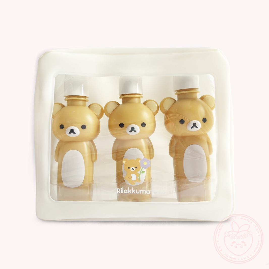 Rilakkuma 'Basic Rilakkuma Flower' Travel Bottle Set - Rilakkuma