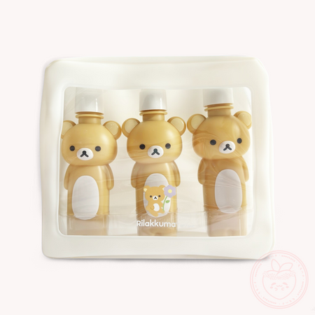 Rilakkuma 'Basic Rilakkuma Flower' Travel Bottle Set - Rilakkuma